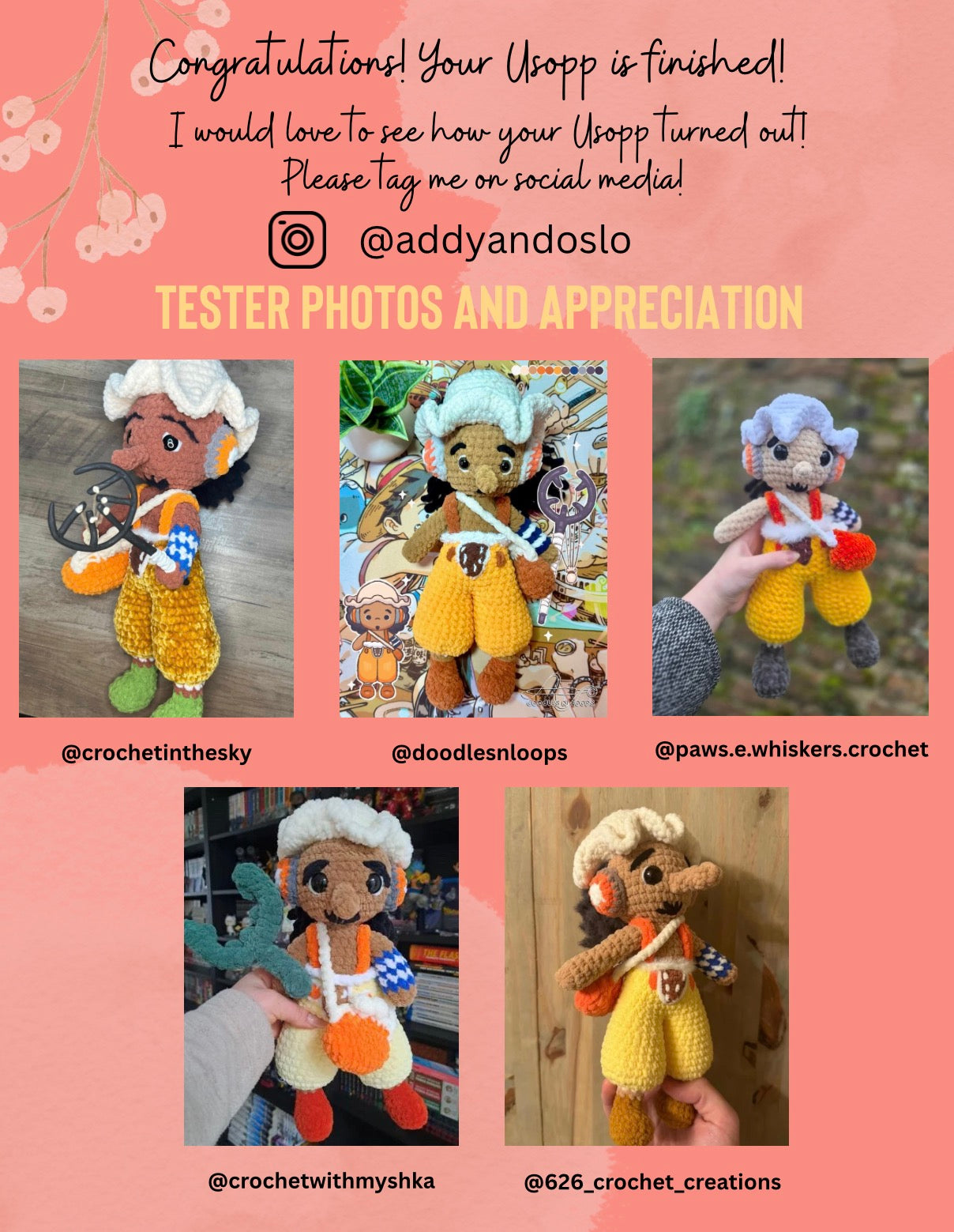 Post Time Skip Usopp Crochet Pattern