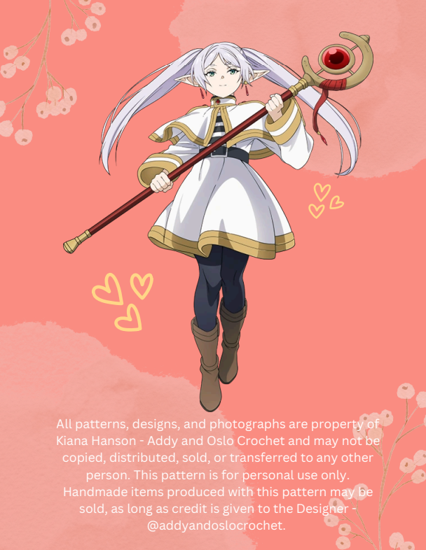 Frieren (Elf Mage) Crochet Pattern