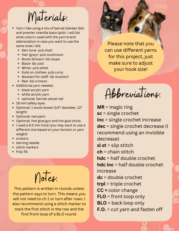 Frieren (Elf Mage) Crochet Pattern