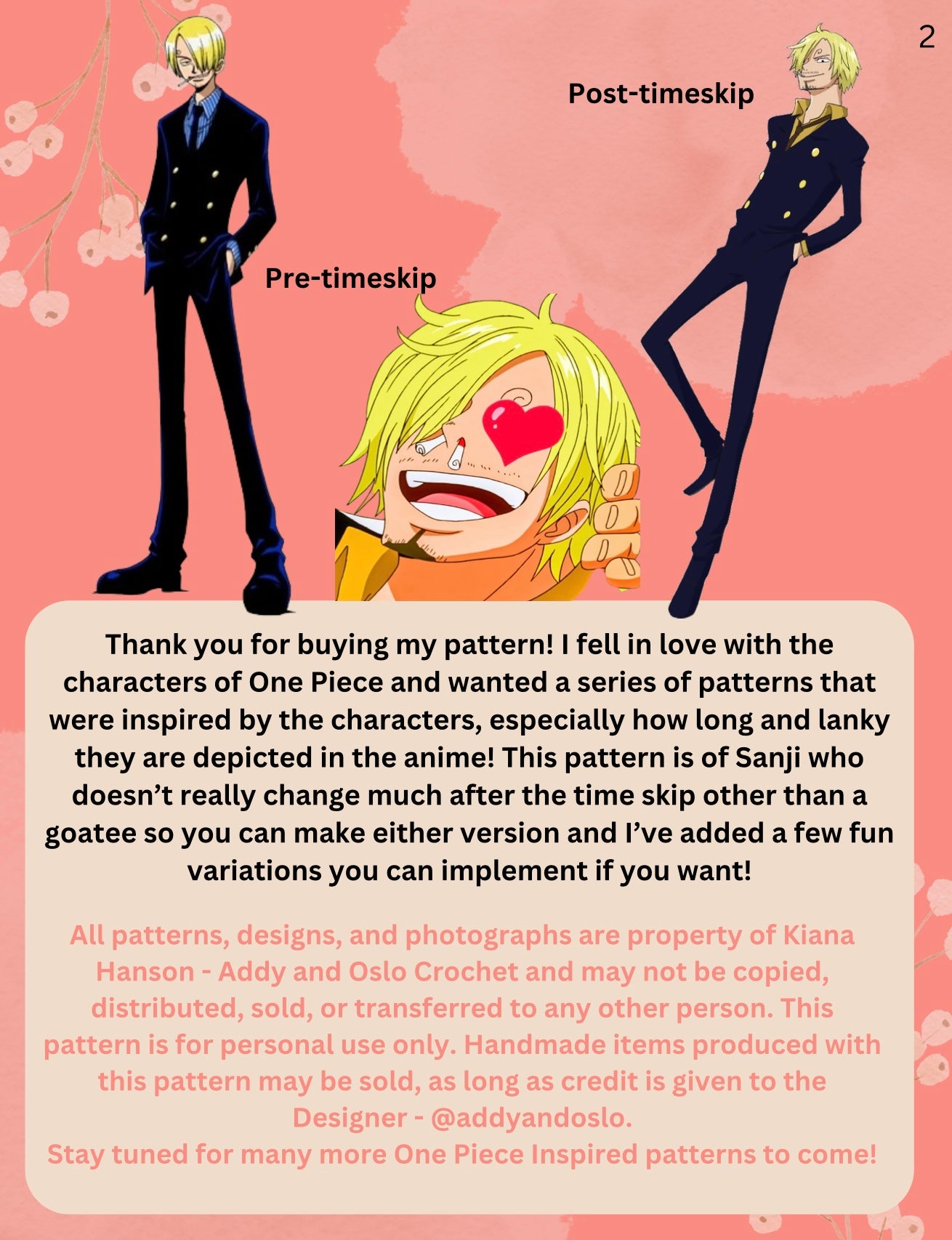 Blackleg Sanji Crochet Pattern