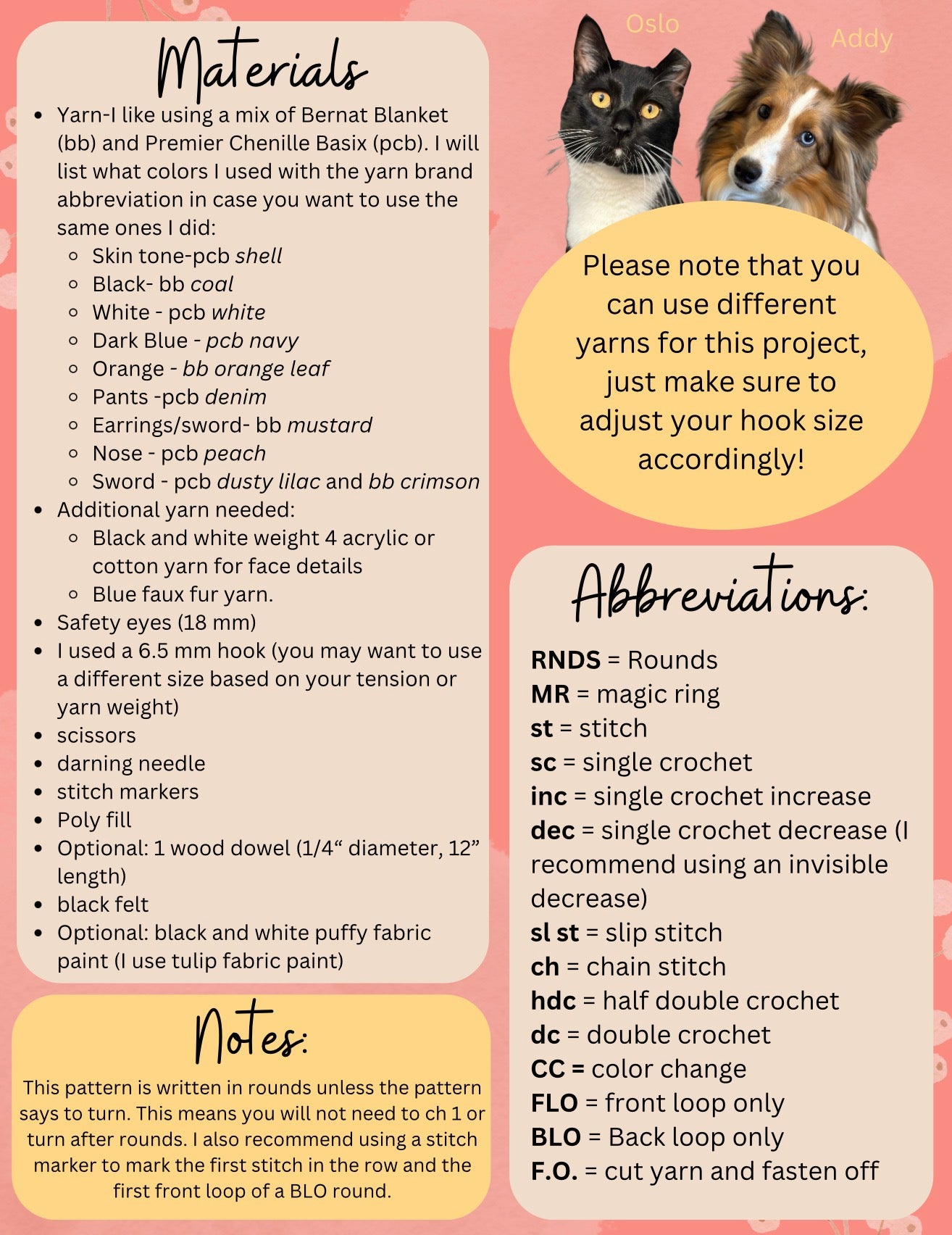 3-in-1 Trafalgar Law Crochet Pattern