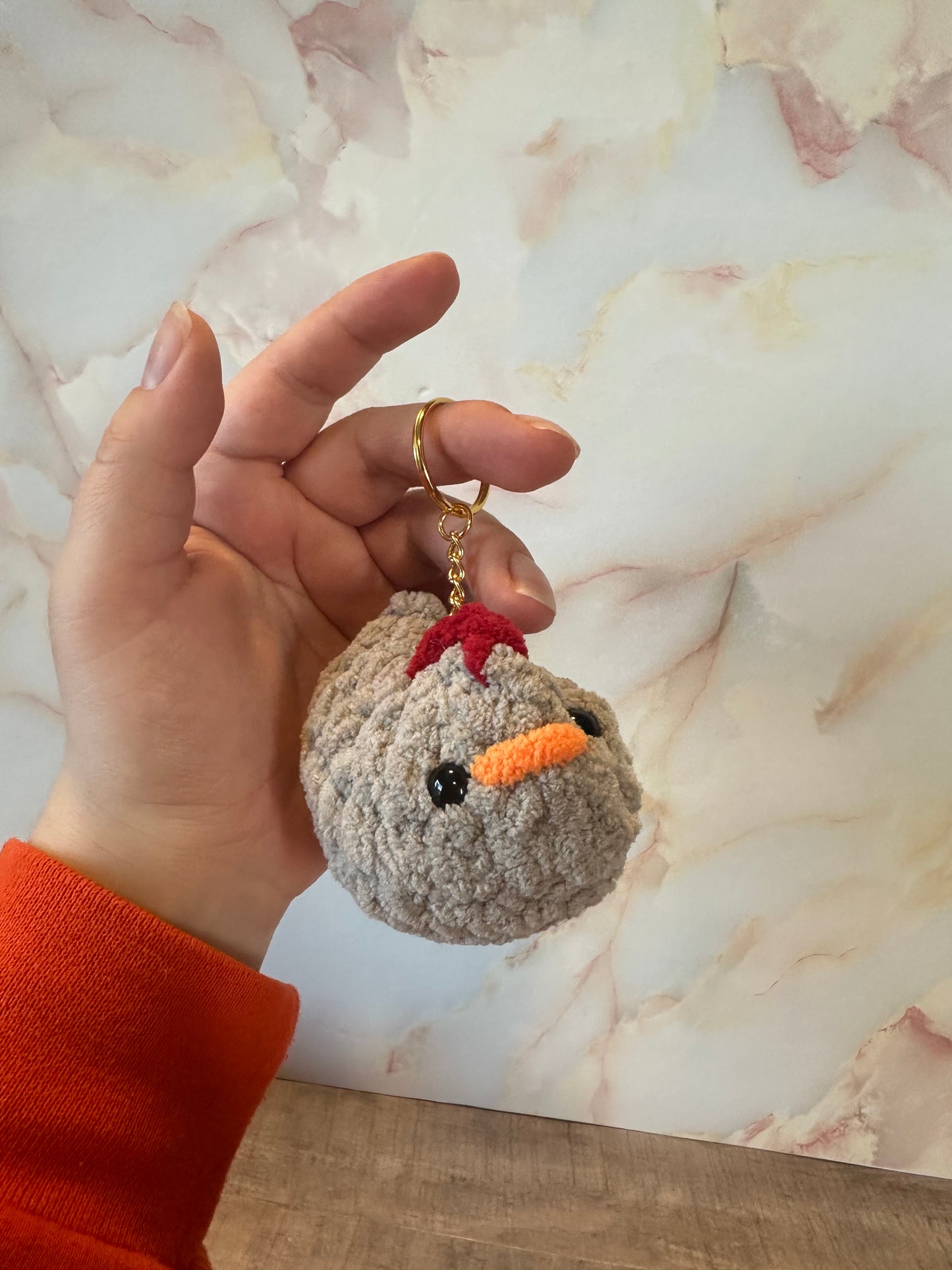 Mini chicken keychain