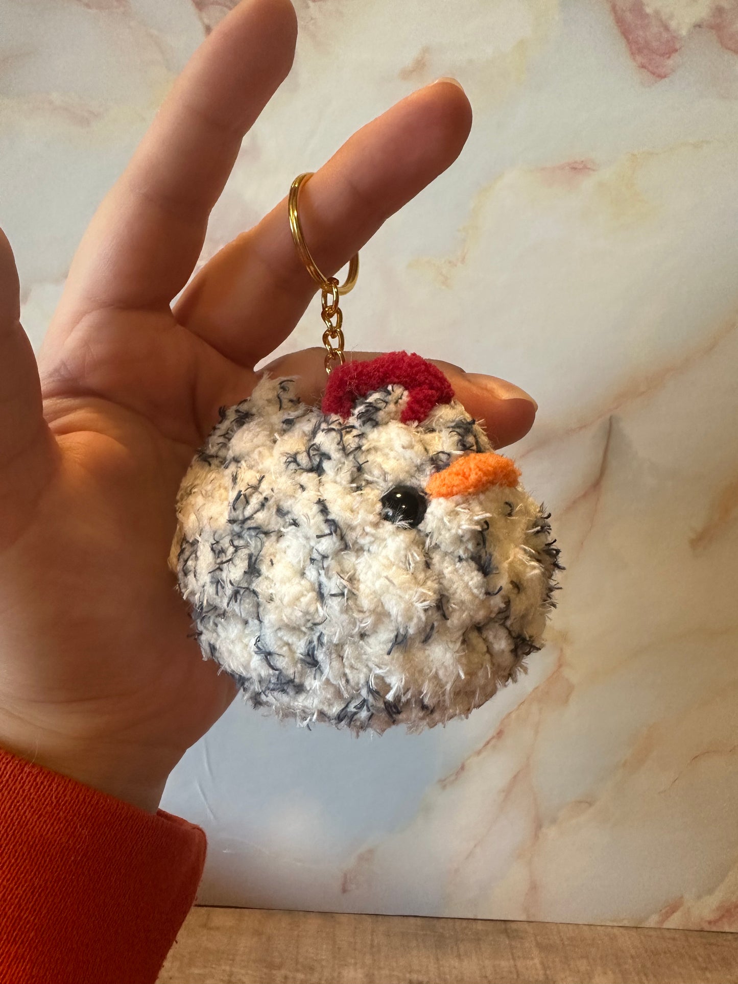 Mini chicken keychain