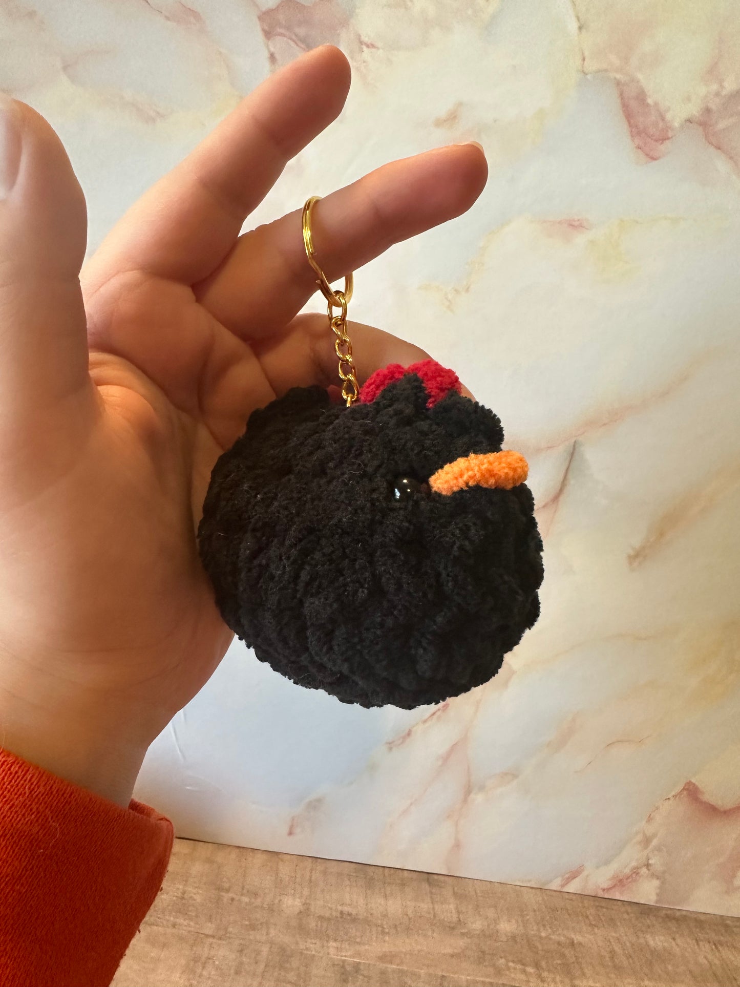 Mini chicken keychain