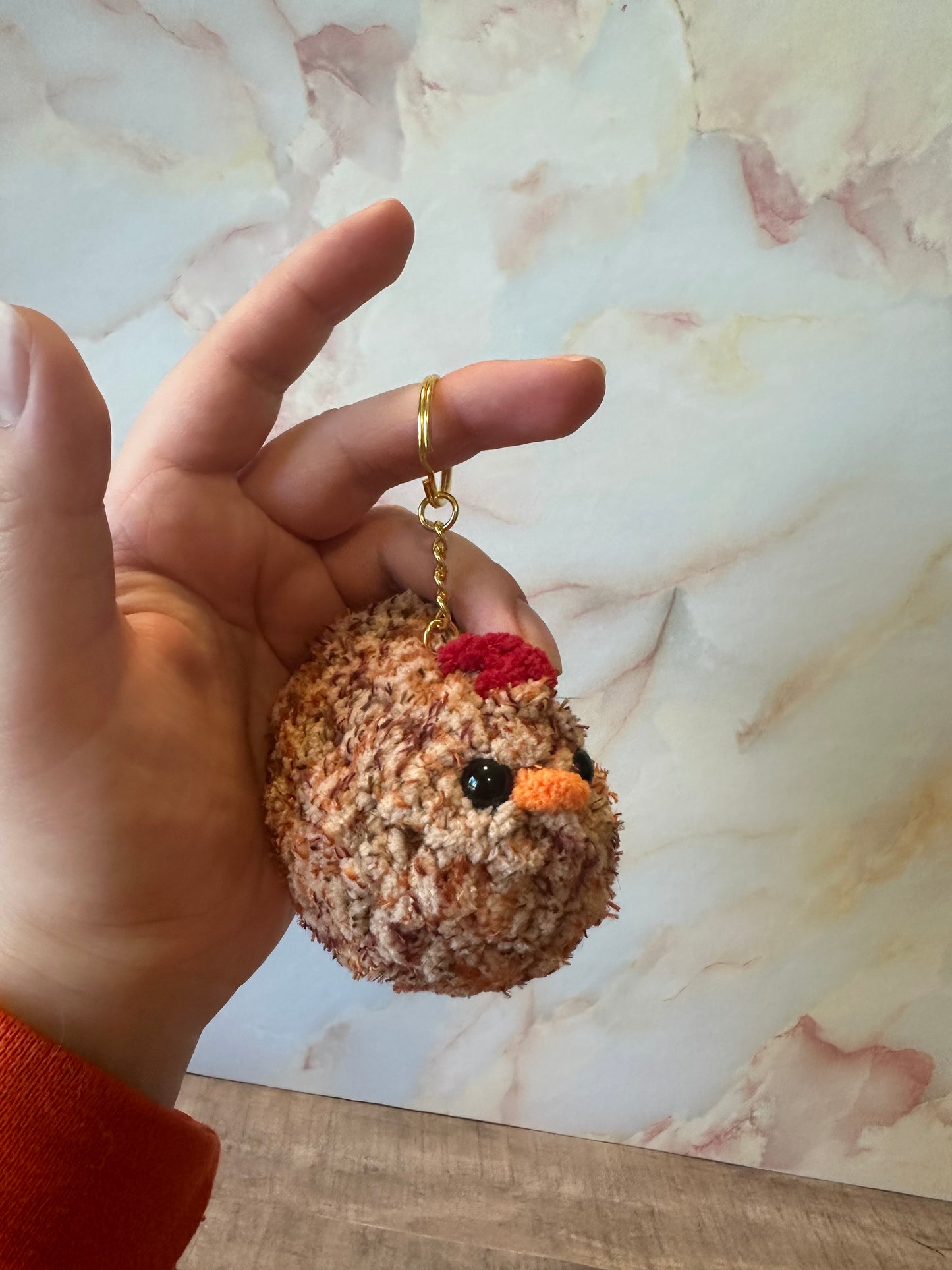 Mini chicken keychain