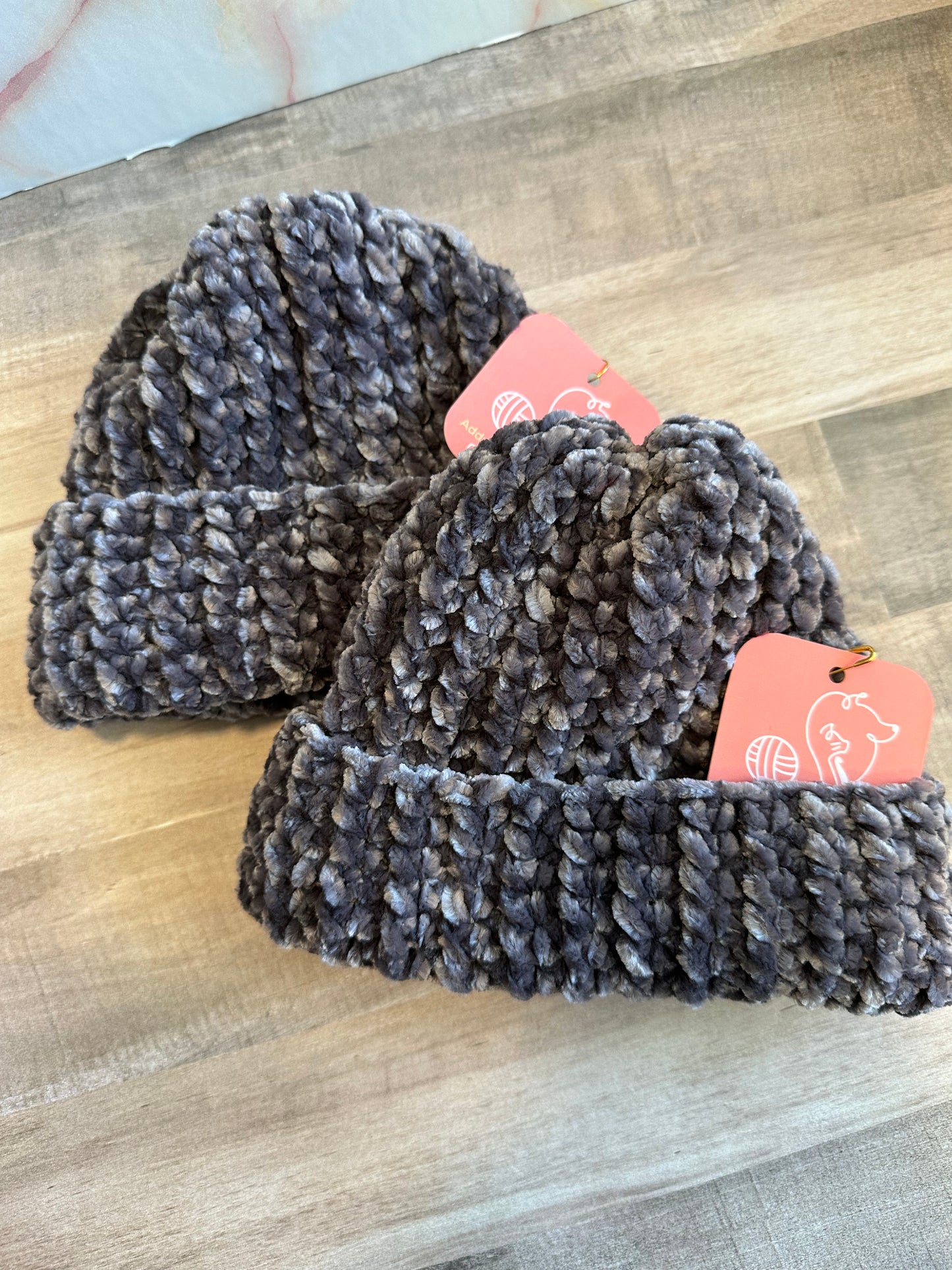 Velvet Beanies- NEWBORN SIZE