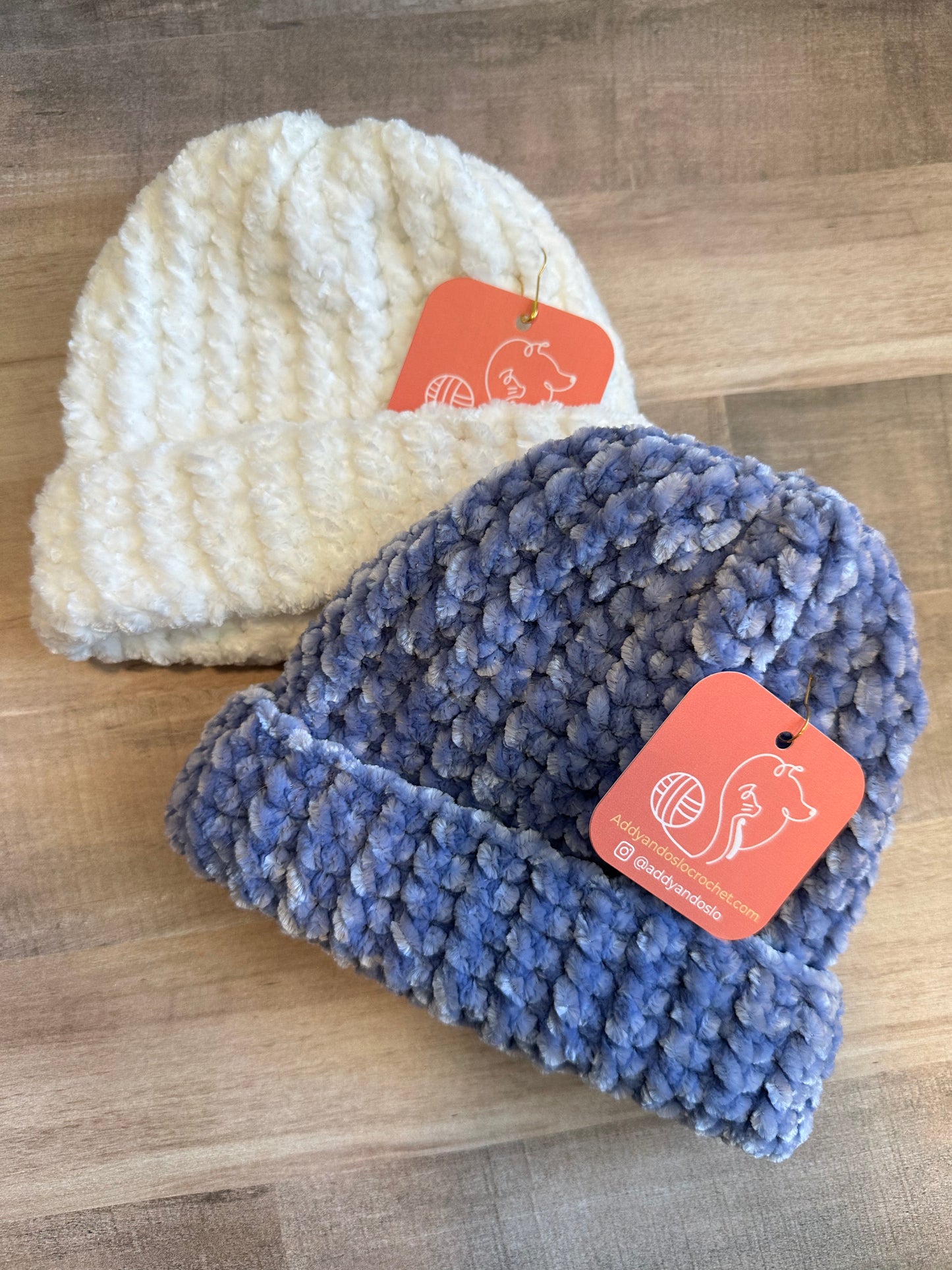 Velvet Beanies- NEWBORN SIZE